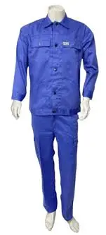 بدلة عمال بنطلون وقميص سماوي 65/35