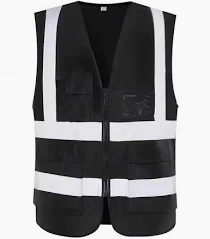 فست شبك أسود أبو جيوب خط أبيض