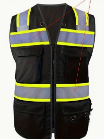 فست قماش لونين جيوب برقبة