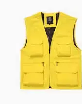 فست قماش أصفر جيوب