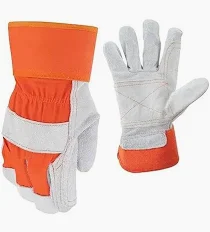 كفوف قطن مع حزام برتقالي كود 1002